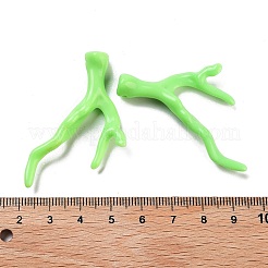 アクリルペンダント  模造サンゴ  芝生の緑  48.5x33.5x7.5mm  穴：1.8mm&nbsp;LS-X1-OACR-H116-02B
