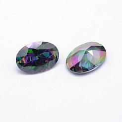 Cubic Zirconia Pointed Back Cabochons&nbsp;ZIRC-L066-14x10mm-001