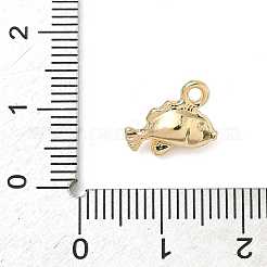 合金チャーム  ゴールドカラー  魚  8.5x11.5x5mm  穴：1.5mm&nbsp;FIND-Z101-04G-03