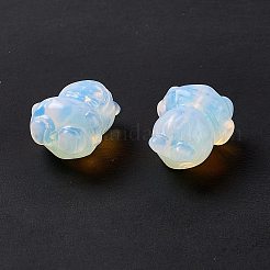オパールビーズ  兎  19~19.5x14.5~16x11~12.5mm  穴：1mm&nbsp;G-E006-04