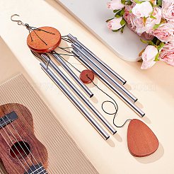 2Pcs Aluminum Tube & Wood Wind Chimes&nbsp;HJEW-GO0001-23