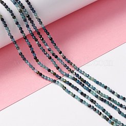 天然ブルートルマリンビーズ連売り  多面カット  ラウンド  2mm  穴：0.5mm  約208個/連  15.35''（39センチメートル）&nbsp;G-A021-04A