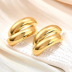 Ion Plating(IP) 304 Stainless Steel Stud Earrings&nbsp;EJEW-G395-01G