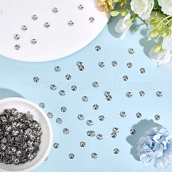 316サージカルステンレススチールビーズキャップ1000個  花  7花びら  ステンレス鋼色  6x1mm  穴：1mm&nbsp;STAS-ME0003-22