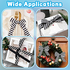 Polyester Stripe Pattern Ribbon&nbsp;OCOR-WH0078-526B-02