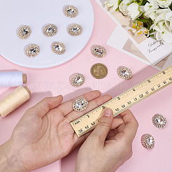 15Pcs 1-Hole Zinc Alloy Shank Buttons&nbsp;BUTT-MA0001-13A