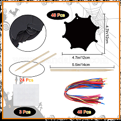 Halloween Rainbow Scratch Paper Art Pendant Decoration Kits&nbsp;DIY-WH20013-22