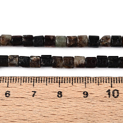 天然な黒雲母ビーズ連売り  コラム  4~4.5x4.5~5mm  穴：1mm  約88~91個/連  15.16~15.35''（38.5~39センチメートル）&nbsp;G-T141-88B
