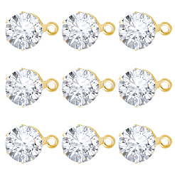 30Pcs Clear Cubic Zirconia Stud Earring Findings&nbsp;EJEW-BBC0002-07C
