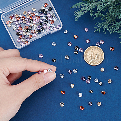 120Pcs 6 Colors Diamond Shape Grade A Cubic Zirconia Cabochons&nbsp;ZIRC-PH0001-43D-04