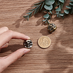 2Pcs 2 Colors Brass EDC European Beads&nbsp;FIND-NB0004-99