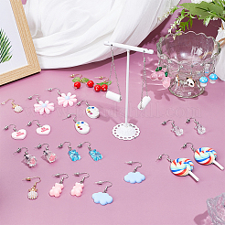 3Sets 3 Styles Acrylic Dangle Earring Sets&nbsp;EJEW-UN0002-78