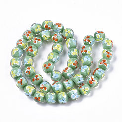 Handmade Lampwork Beads Strands&nbsp;LAMP-T007-03D