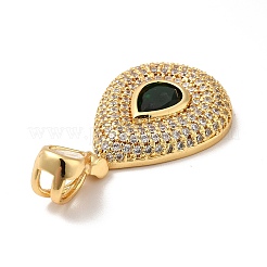 Brass Micro Pave Cubic Zirconia Pendants&nbsp;KK-H433-47G
