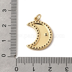 Brass Micro Pave Clear Cubic Zirconia Pendants&nbsp;KK-K419-12G