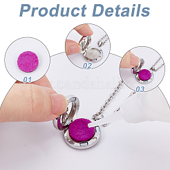 DIY Diffuser Amulet Perfume Locket Pendant Necklaces Making Kits&nbsp;NJEW-HS0001-20