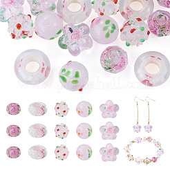 20Pcs 5 Styles Handmade Lampwork Bumpy Beads&nbsp;LAMP-TA0002-52
