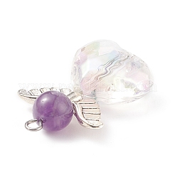 Natural Amethyst AB Color Acrylic Pendants&nbsp;PALLOY-TA00001-01