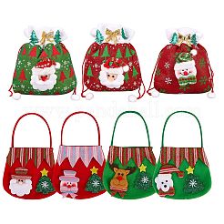 7Pcs 7 Style Christmas Non-woven Fabrics Candy Bags Decorations&nbsp;ABAG-SZ0001-16