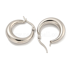 Tarnish Resistant 202 Stainless Steel Hoop Earring&nbsp;EJEW-H003-19P-01