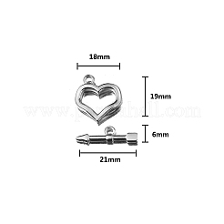 304 Stainless Steel Toggle Clasps&nbsp;PW-WG419A3-08