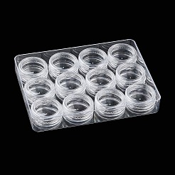 (Defective Closeout Sale:Box is Cracked )Transparent Plastic Nail Art Decorations Storage Box&nbsp;AJEW-XCP0002-12