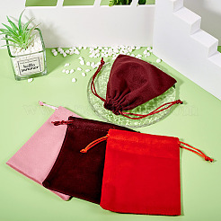 10Pcs Velvet Jewelry Drawstring Storage Pouches&nbsp;ABAG-TA0001-31C
