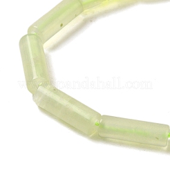 天然新しいヒスイの​​ビーズ連売り  コラム  13~14x4~4.5mm  穴：1.2mm  約14個/連  7.48''（19センチメートル）&nbsp;G-U010-A08-01