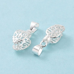 真鍮のアイスピックピンチベイル  銀  18.5mm  穴：5x4mm&nbsp;KK-H384-S