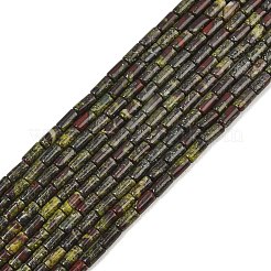 天然石ドラゴンブラッドビーズ連売り  コラム  4x2mm  穴：0.8mm  約102個/連  15.75''（40センチメートル）&nbsp;GG-CBAED3F-A11