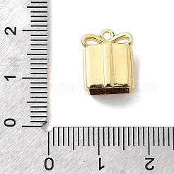クリスマス真鍮エナメルビーズ  ボックス  ラックめっき  長持ちメッキ  カドミウムフリー＆鉛フリー  18KGP本金メッキ  12.5x10.5x10mm  穴：1.4mm&nbsp;KK-L258-02G-03