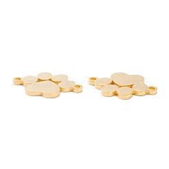 201ステンレススチールリンク  手動研磨  ハート＆オーバルPVD真空メッキ  18KGP本金メッキ  15x21x1.5mm  穴：1.6mm&nbsp;STAS-F231-102G