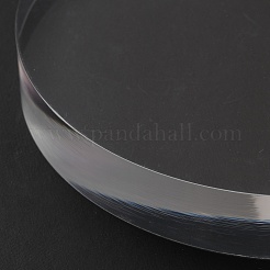 化粧品用アクリルディスプレイ台座  ラウンド  透明  10.1x1.4cm&nbsp;ODIS-WH0078-62G-01