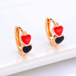 Fashionable Heart Brass Hoop Earrings&nbsp;SE4766