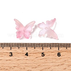ガラスビーズ  蝶  ツートン  ラベンダーブラッシュ  12x13.5x3.5mm  穴：1.2mm&nbsp;GLAA-D303-06B