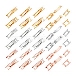 24Pcs 6 Styles Brass Fold Over Clasps&nbsp;FIND-PH0021-50