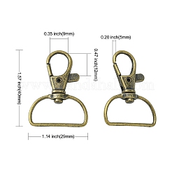 Alloy Swivel Clasps&nbsp;FIND-CJC0012-093AB