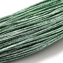 レーザーPUレザーコード  DIYのジュエリーには  ダークシーグリーン  2mm  約98~100 M /バンドル&nbsp;AJEW-I070-A11