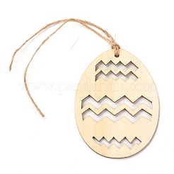 DIY Egg Shape Handmade Hollow Out Graffiti Wood&nbsp;WOOD-G007-01G