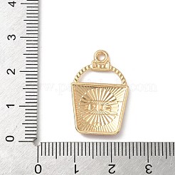 合金エナメルチャーム  ライトゴールド  カドミウムフリー＆ニッケルフリー＆鉛フリー  バレル  25x16x2mm  穴：1.8mm&nbsp;FIND-C074-01D