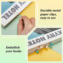 10Pcs 2 Styles Iron Oval Paper Clips&nbsp;AJEW-GA00004