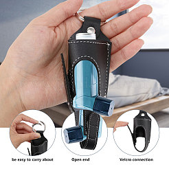 Asthma Inhaler Holder PU Leather Travel Handy Holder Keychain&nbsp;AJEW-WH0504-18