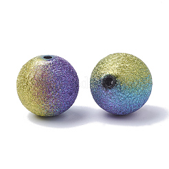 スプレープリントアクリルビーズ  ラウンド  カラフル  18mm  穴：2mm  約150個/500g&nbsp;ACRP-R146-01