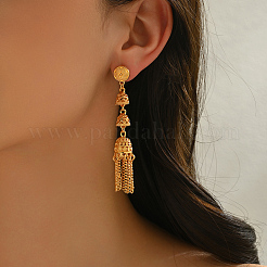 Ethnic Retro Alloy Geometric Tassel Stud Earrings&nbsp;NC4962