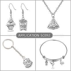 100Pcs 10 Styles Tibetan Style Alloy Pendants&nbsp;TIBEP-CJ0002-55