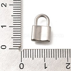 変色防止304ステンレススチールチャーム  南京錠チャーム  ステンレス鋼色  12.5x8.5x3mm  穴：4x4mm&nbsp;STAS-I321-58P