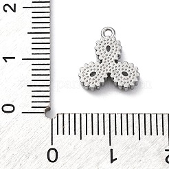 304ステンレススチールキュービックジルコニアペンダント  水滴チャーム  透明  12x10.5x2.5mm  穴：1.2mm&nbsp;STAS-R141-02P-06