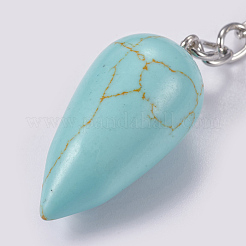 Synthetic Turquoise Keychain&nbsp;KEYC-P041-B03