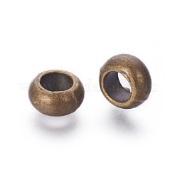 チベット風合金ビーズ  カドミウムフリー＆ニッケルフリー＆鉛フリー  ドーナツ  アンティークブロンズ  10x4mm  穴：6mm&nbsp;TIBE-R224-AB-FF