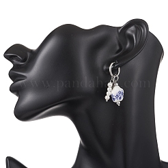 304 Stainless Steel Flower Hoop Earrings&nbsp;EJEW-JE06733